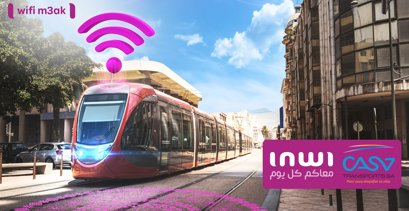 Inwi et Casa Transport offrent le wifi aux utilisateurs du Tramway