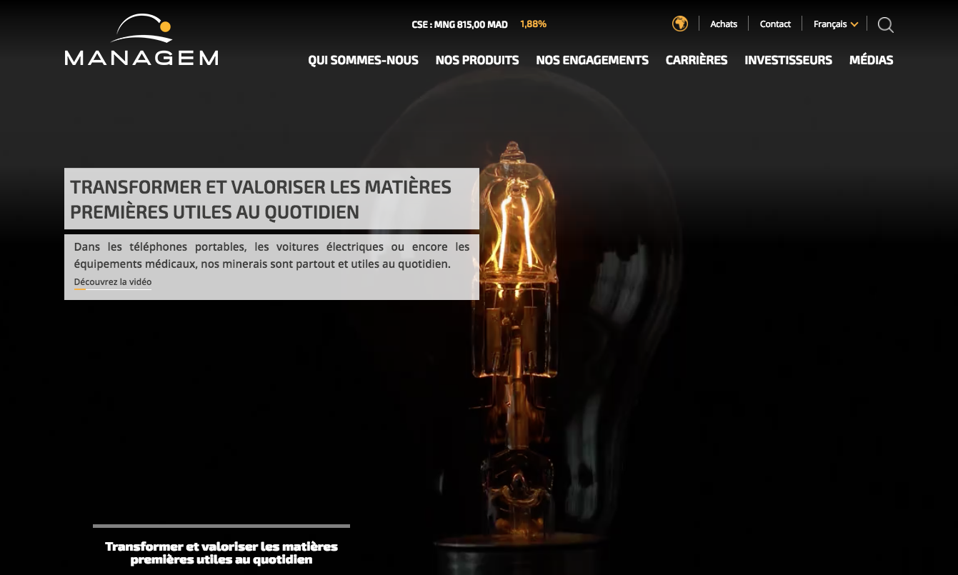 Managem lance un nouveau site web corporate