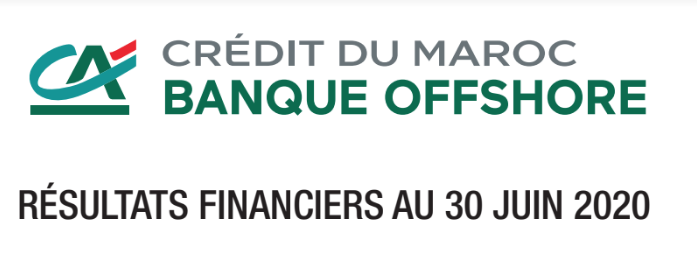 CRÉDIT DU MAROC BANQUE OFFSHORE : RÉSULTATS FINANCIERS AU 30 JUIN 2020