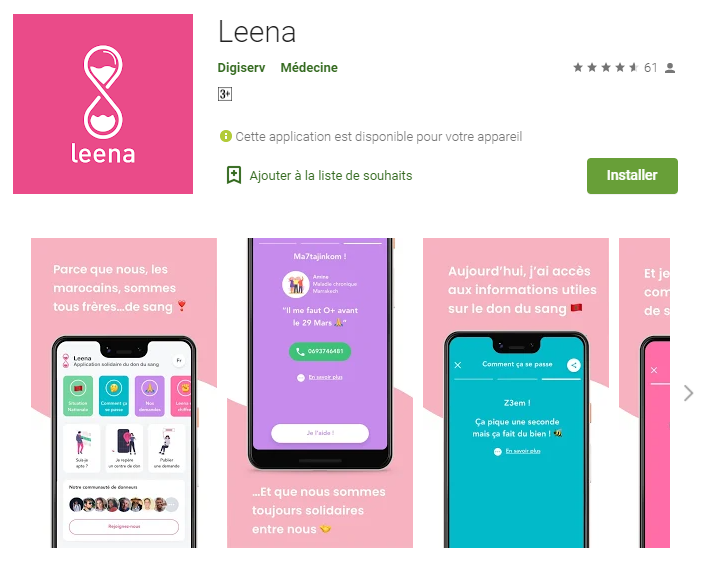 DigiServ lance l’application « Leena » pour soutenir le don du sang au Maroc