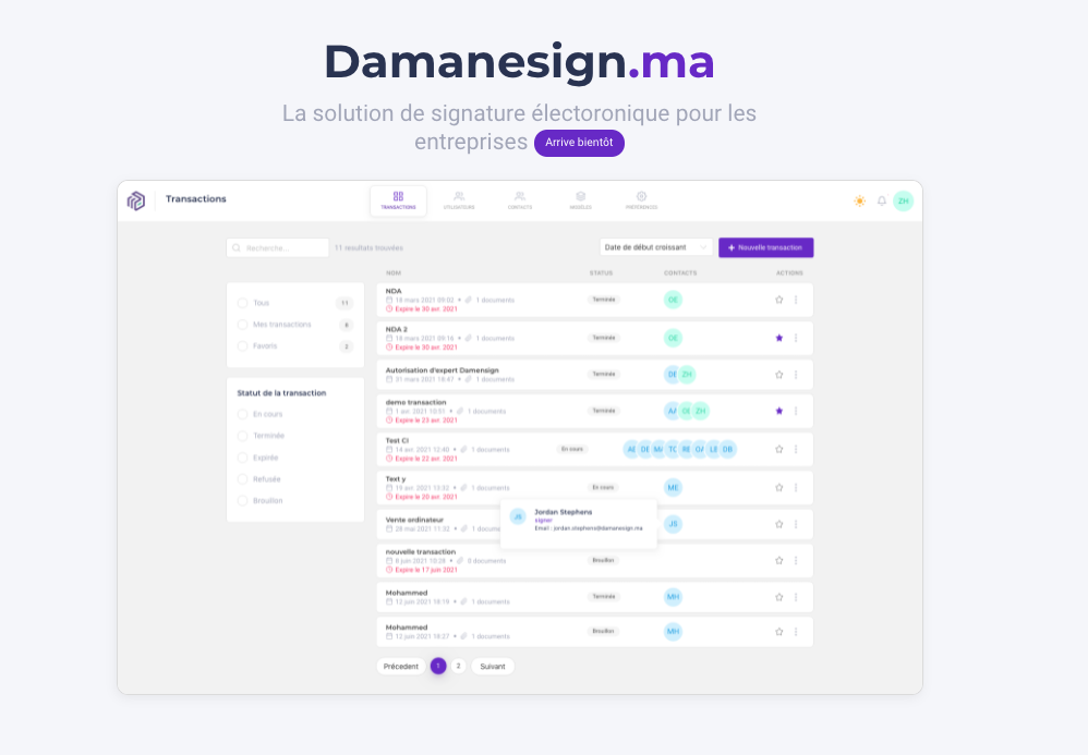 Services de confiance numérique: Damanesign lève 4 MDH auprès de Maroc Numeric Fund II