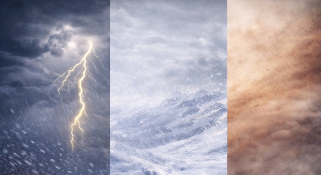 Maroc Météo: averses orageuses, chutes de neige et fortes rafales de vent avec chasse-poussières locales dans plusieurs provinces